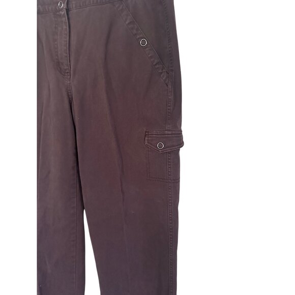 L.L. Bean brown straight leg pants size 10 regular - Picture 3 of 7